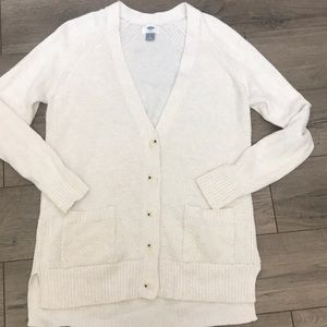 White cardigan